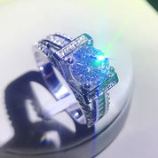 Radiant Crown Solitaire Ring