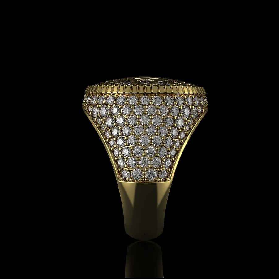 Imperial | Radiant Mandala Ring | Geometric Mandala Star Motif | Bold Luxury Statement