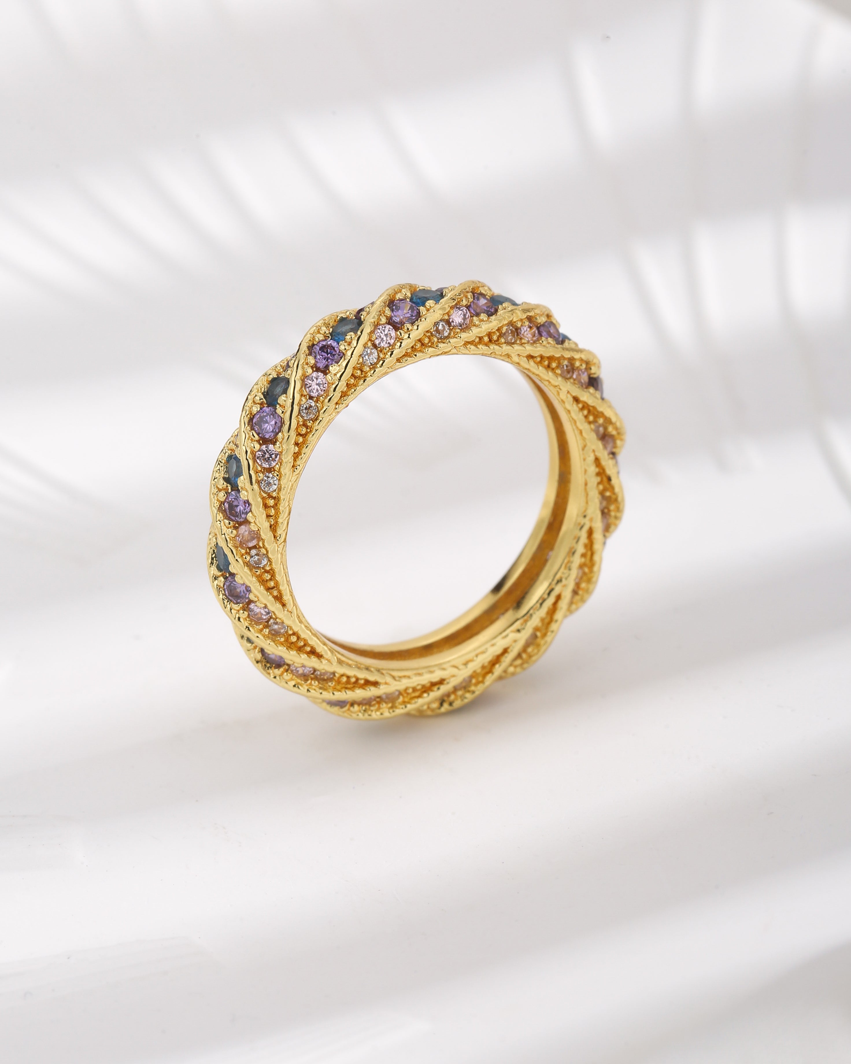 Aurelia Prism Weave Ring