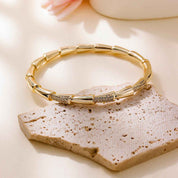Aurielle Motion | Flexi-Link Radiance Bracelet | Gold Plated Flexible Crystal Link Design | Sleek Contemporary Luxe Bracelet