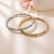 Aurielle Motion | Flexi-Link Radiance Bracelet | Gold Plated Flexible Crystal Link Design | Sleek Contemporary Luxe Bracelet