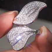 Lustrous Twin Petal Adjustable Ring