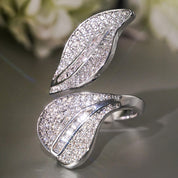 Lustrous Twin Petal Adjustable Ring