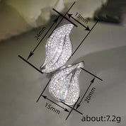 Lustrous Twin Petal Adjustable Ring