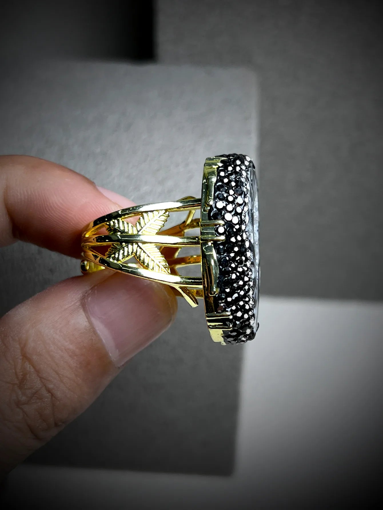 Celestia Aura Geode Statement Ring