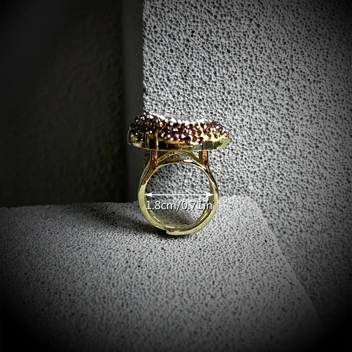 Celestia Aura Geode Statement Ring