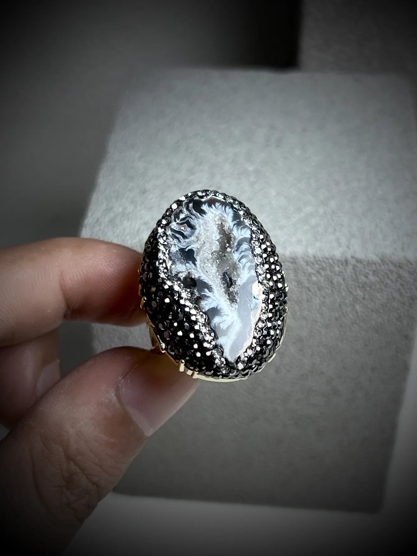Celestia Aura Geode Statement Ring