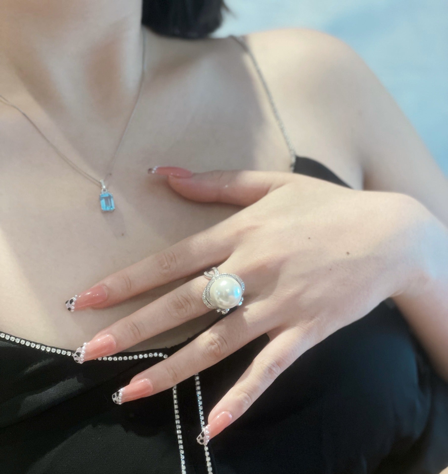 Majestic Pearl Crown 925 Silver Plated Ring