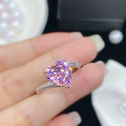 Starlit Amour Adjustable 925 Silver plated Ring