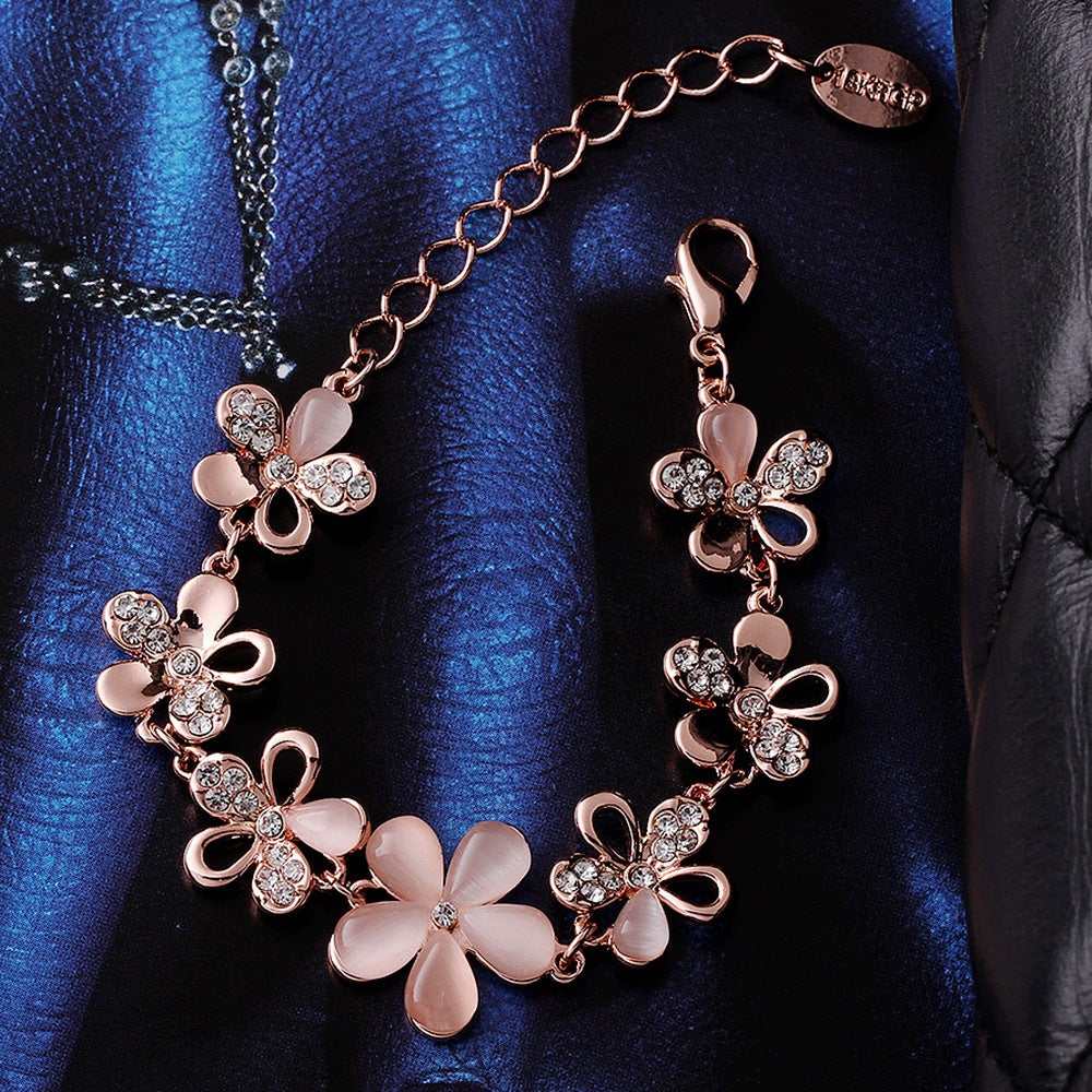 Roselle Bloom Crystal Bracelet