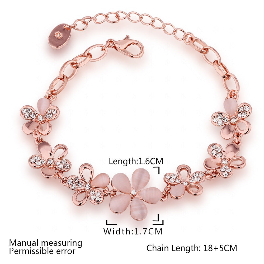 Roselle Bloom Crystal Bracelet