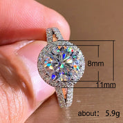 Halo Royale – Dual Shine Split Band 925 Silver / 18K Gold Plated Ring