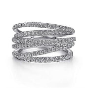 Eternal Shine Multi-Row 925 Silver Band Ring