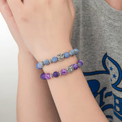 Twilight Wisdom Owl Stone Bracelet