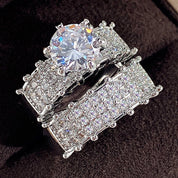 Lustrous Promise Dual Band Ring