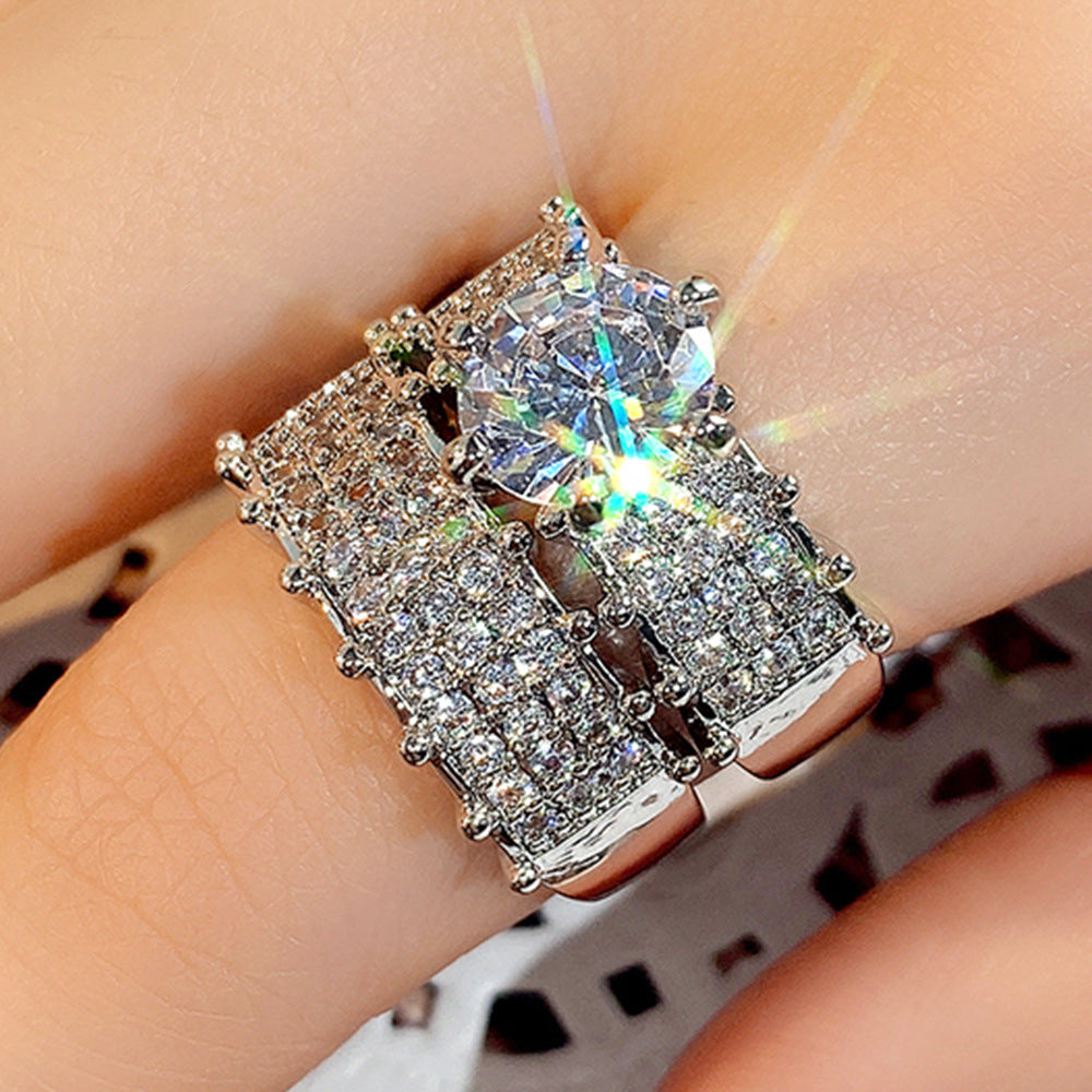 Lustrous Promise Dual Band Ring
