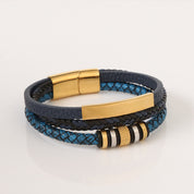 Midnight Valor Leather Bracelet