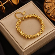 Golden Drape Spiral Bracelet