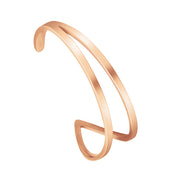 Rosé Loop Open Cuff 18K gold plated Bracelet