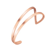 Rosé Loop Open Cuff 18K gold plated Bracelet