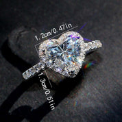 Eternal Heart 925 Sliver Plated / 14K Gold Plated Radiance Ring