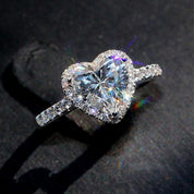 Eternal Heart 925 Sliver Plated / 14K Gold Plated Radiance Ring