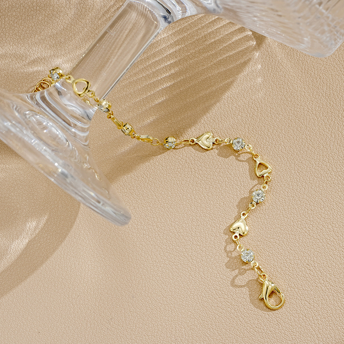 Aurora Heart Crystal Charm Bracelet