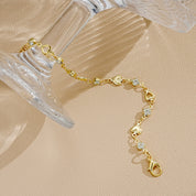 Aurora Heart Crystal Charm Bracelet