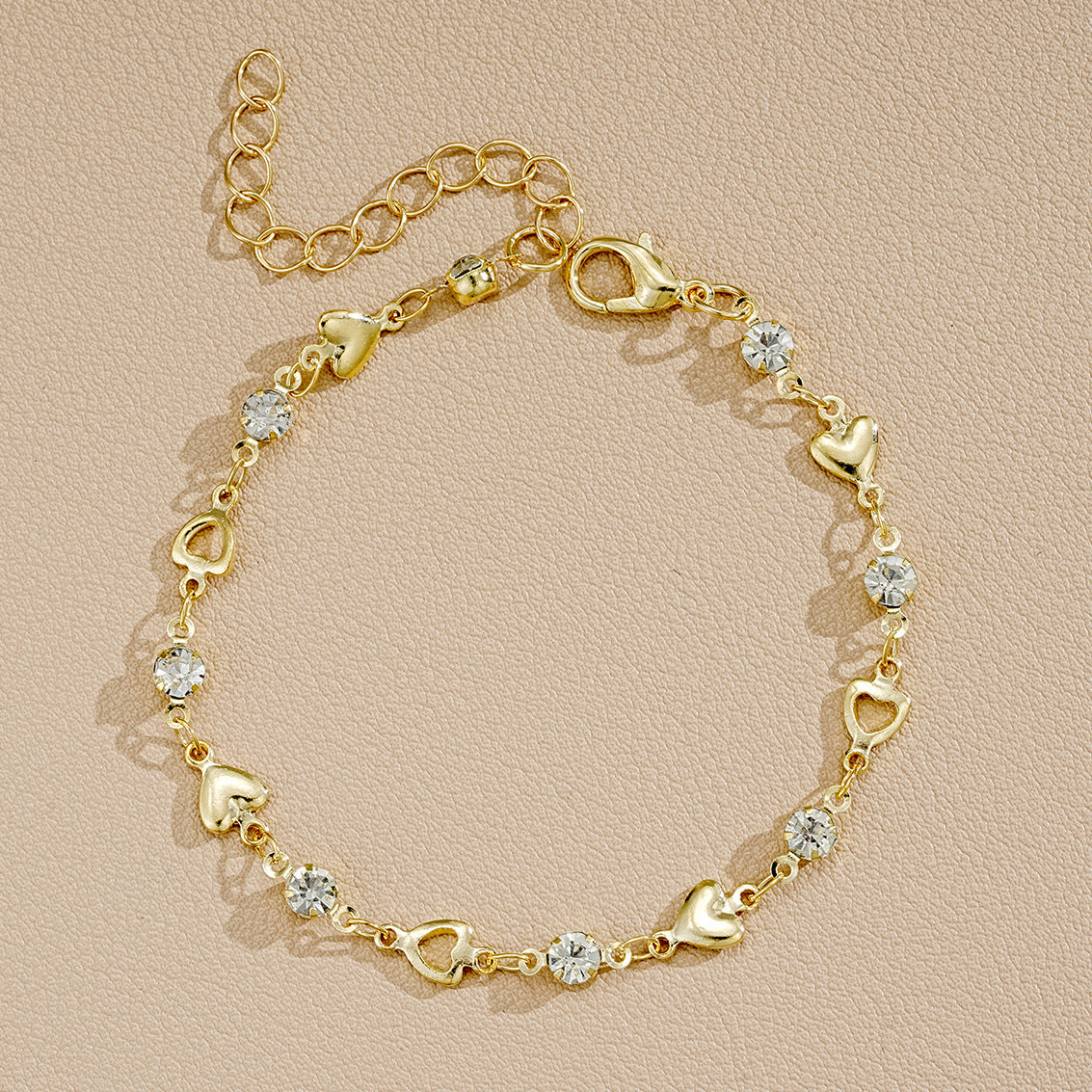 Aurora Heart Crystal Charm Bracelet