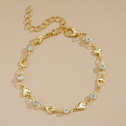 Aurora Heart Crystal Charm Bracelet