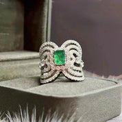 Emerald Wings 925 Sliver Plated Radiance Ring