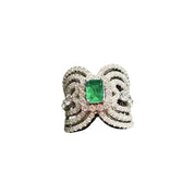 Emerald Wings 925 Sliver Plated Radiance Ring