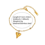 Golden Heartbeat Anklet