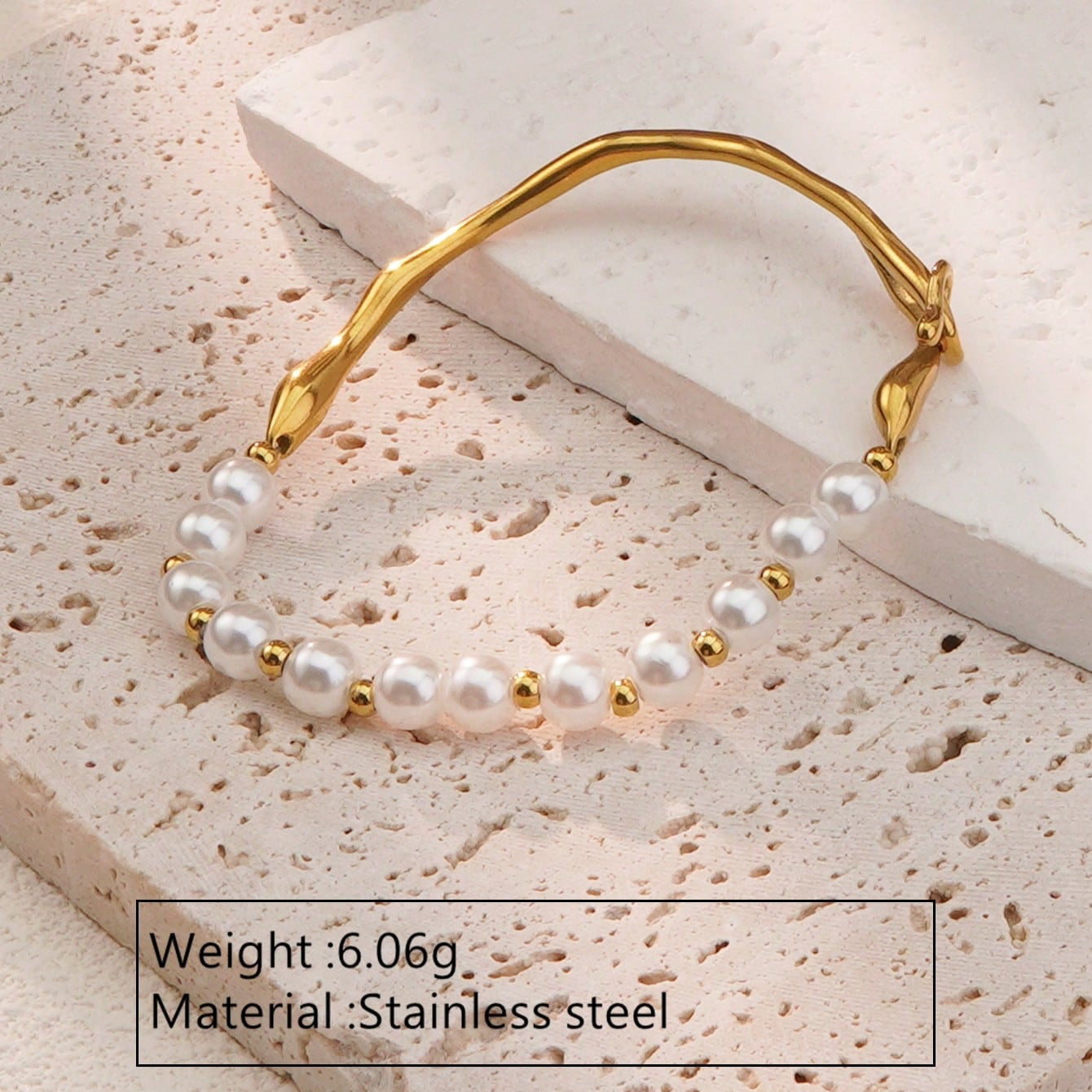 Serene Wave Pearl Bracelet