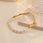 Serene Wave Pearl Bracelet