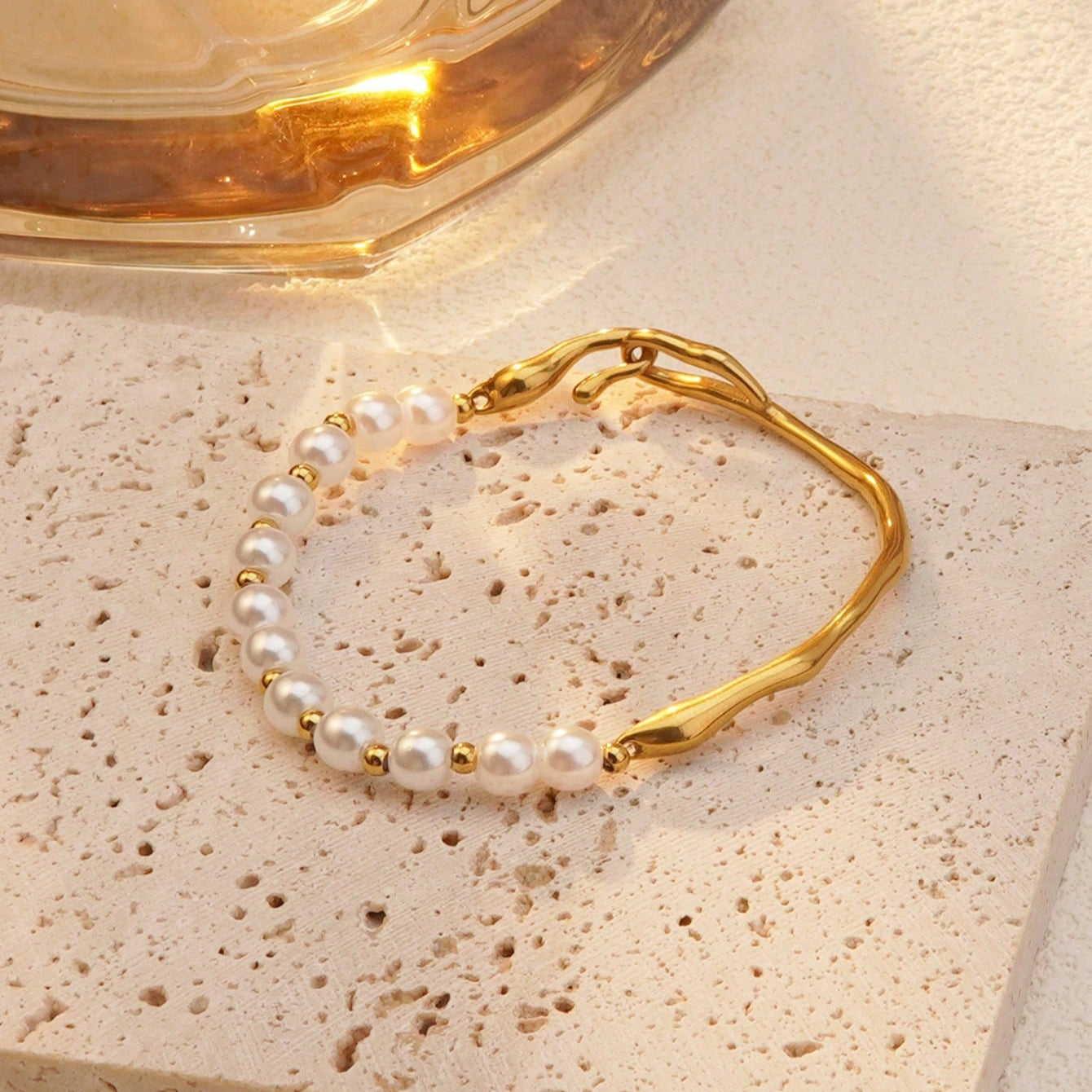 Serene Wave Pearl Bracelet