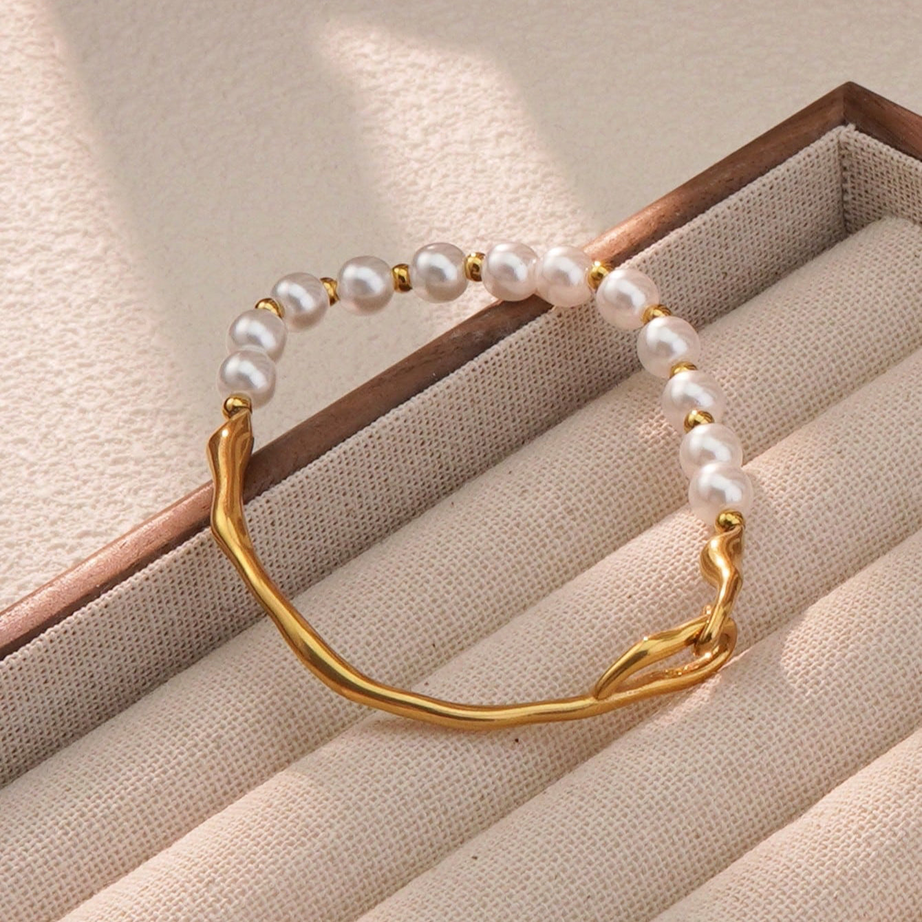 Serene Wave Pearl Bracelet