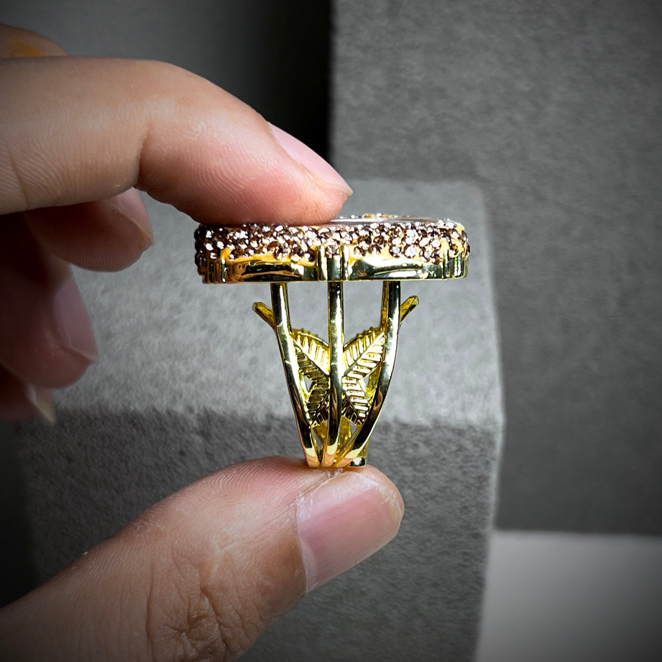 Celestia Aura Geode Statement Ring