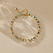 Turquoise Tinkle - Boho Charm Anklet