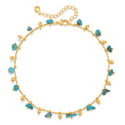 Turquoise Tinkle - Boho Charm Anklet