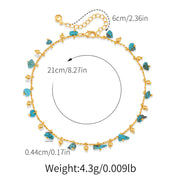 Turquoise Tinkle - Boho Charm Anklet