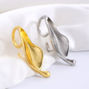 Glam Orbit Twin 925 Silver / 18K Gold Plated Adjustable Ring