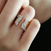 Radiant Rift Adjustable 18K Gold plated Ring