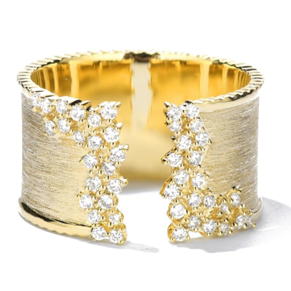Radiant Rift Adjustable 18K Gold plated Ring