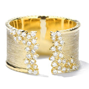 Radiant Rift Adjustable 18K Gold plated Ring
