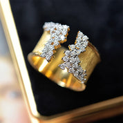 Radiant Rift Adjustable 18K Gold plated Ring