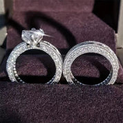Luxe Duo Eternity 925 Silver Plated Rings