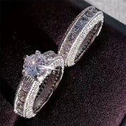 Luxe Duo Eternity 925 Silver Plated Rings