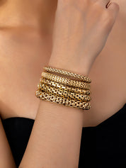 Luxe Weave Gold Cuff Set
