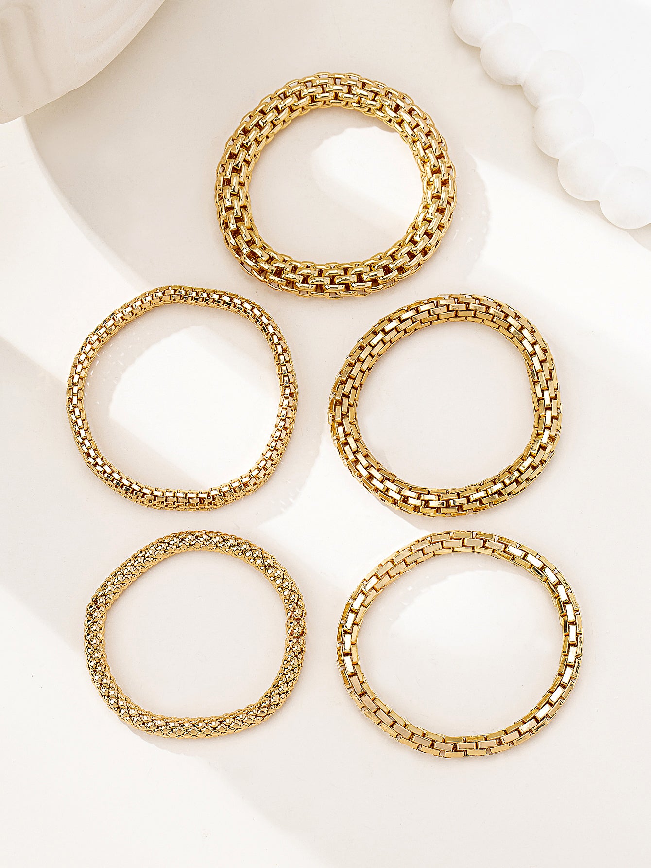 Luxe Weave Gold Cuff Set